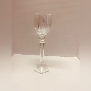 Noritake Elegant Clear Crystal Candle Holder Glass